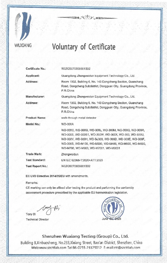 Voluntary of Certificate